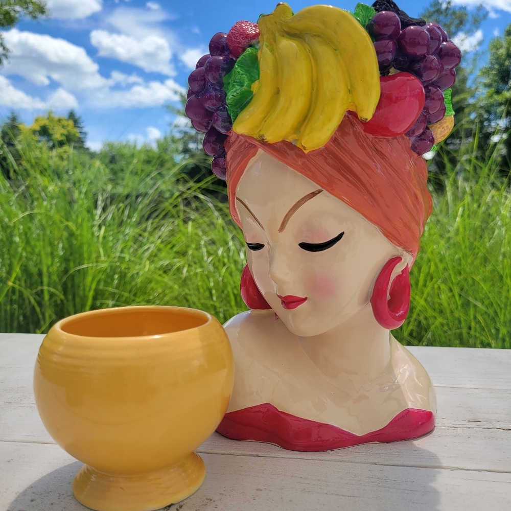 Vintage Fiesta Yellow Marmalade (?) Bowl (no lid)